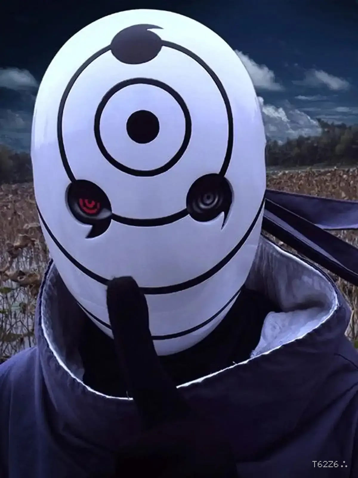 3D Printed White Rinnegan/Sharingan Mask (Tobi/Obito Inspired)