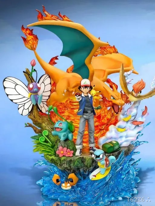 Ash Ketchum & Pokémon – Dynamic PVC Diorama Statue