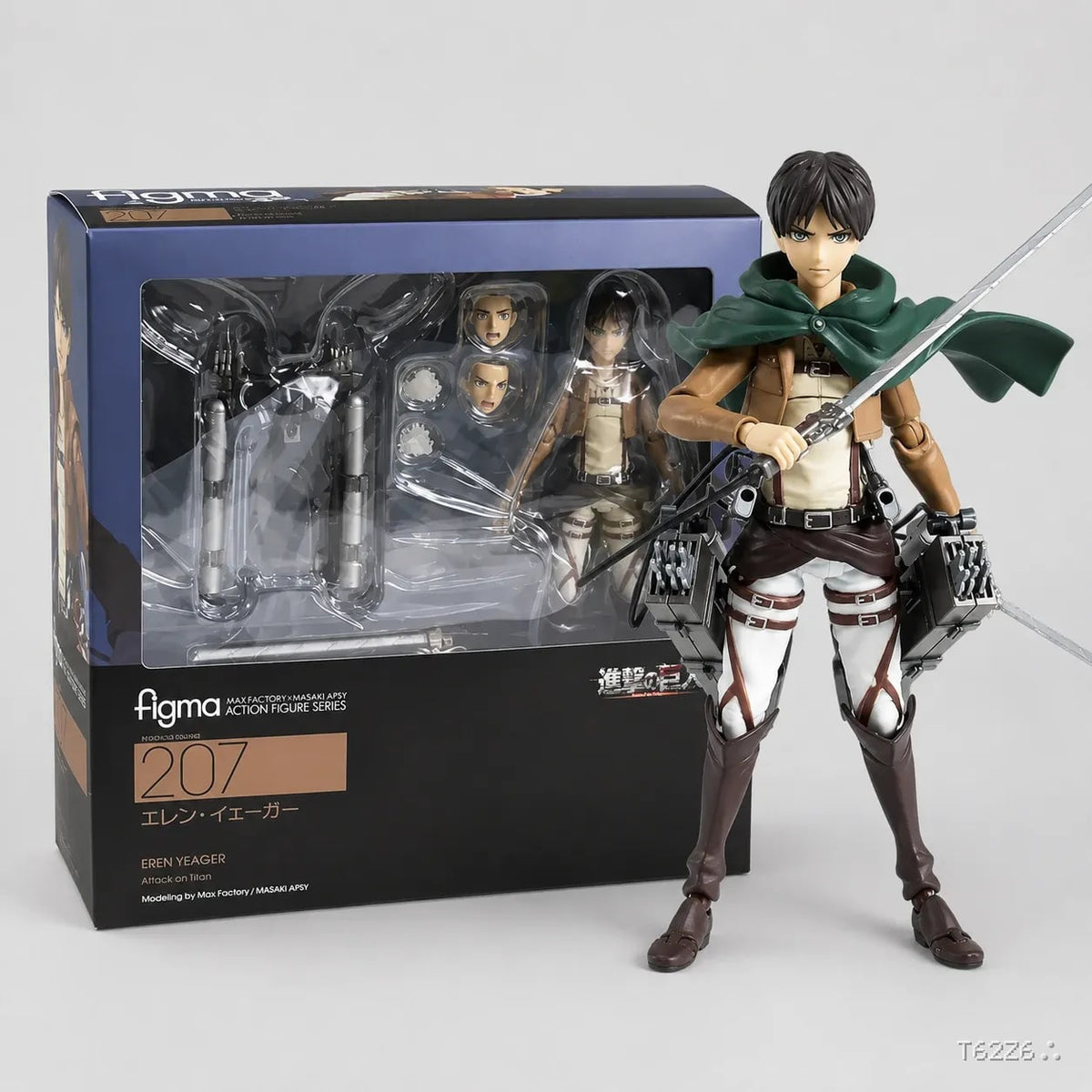 Attack on Titan Eren Yeager Figma Action Figure – Articulated Collectible with 3D Maneuver Gear & Blades