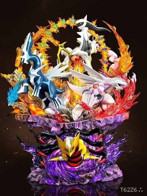 Pokemon Legendary Gods Battle PVC Statue – Arceus, Dialga, Palkia & Giratina Collector Figure