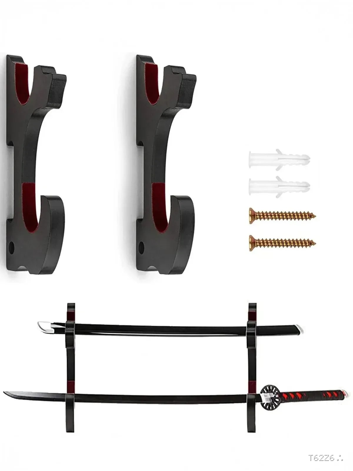 Two Layer Wooden Wall Mount Stand