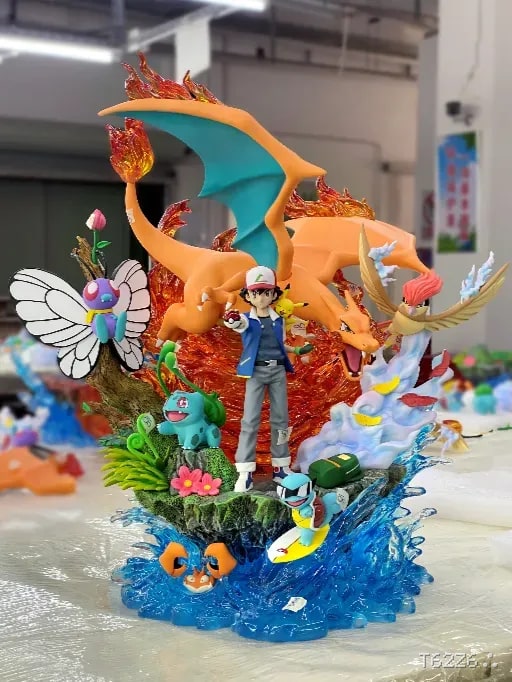 Ash Ketchum & Pokémon – Dynamic PVC Diorama Statue