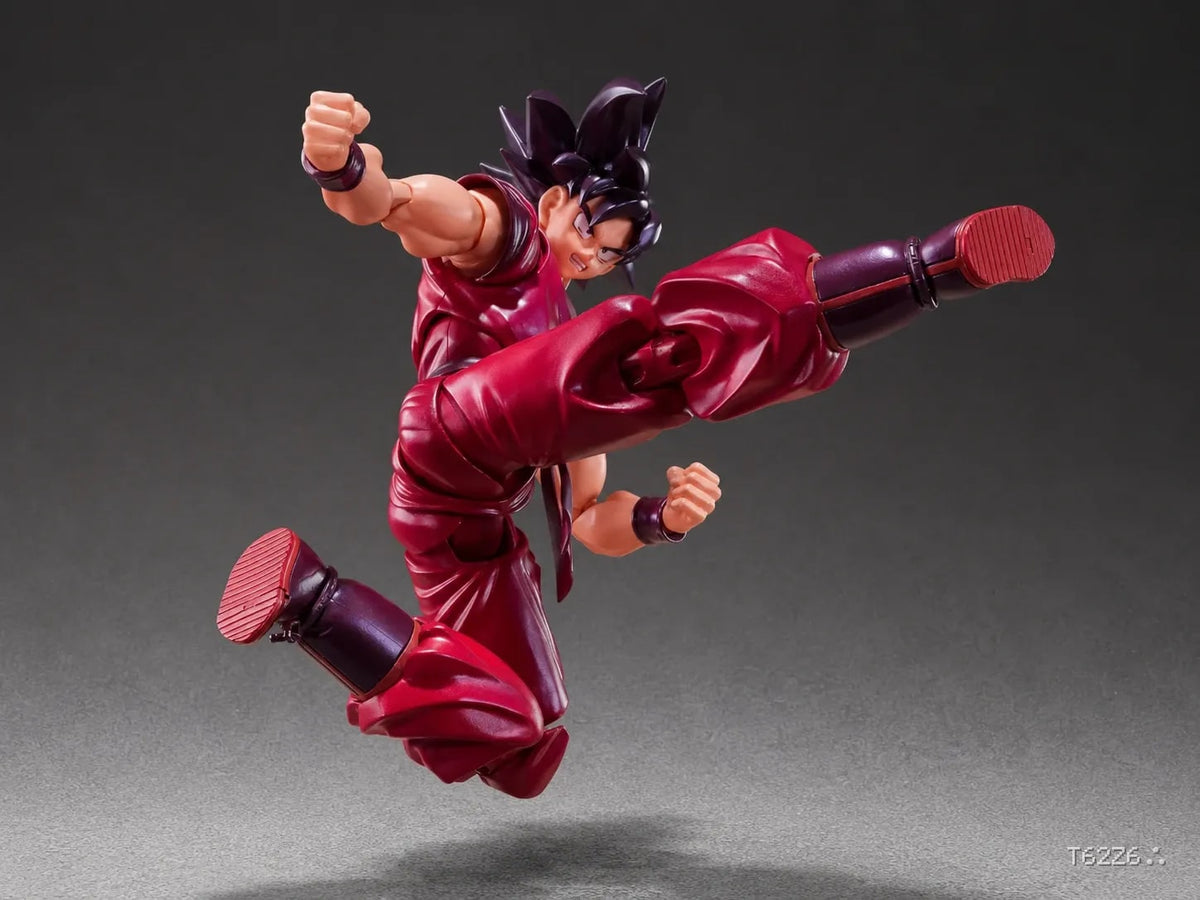 Dragon Ball Z Goku Kaioken Action Figure – Articulated 15 cm Collectible with Interchangeable Faces & Hands