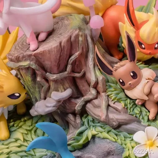 Pokémon Eevee Evolution Family Statue – Eevee & Eeveelutions Collectible PVC Display Figure